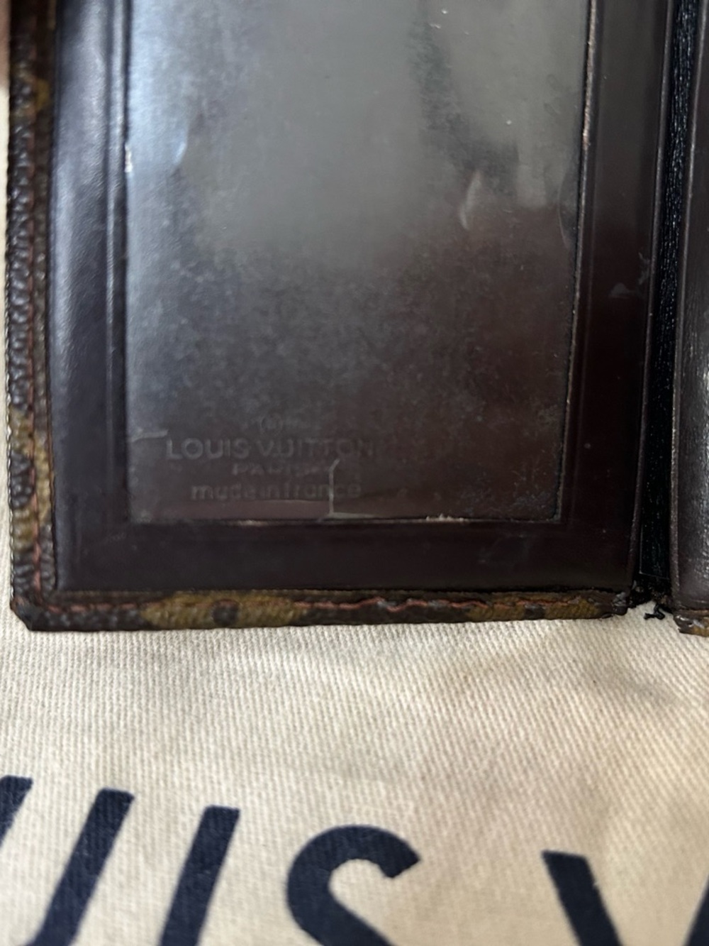 Louis Vuitton Brown and Gold ID or Card Holder Insert - Picture 4 of 4